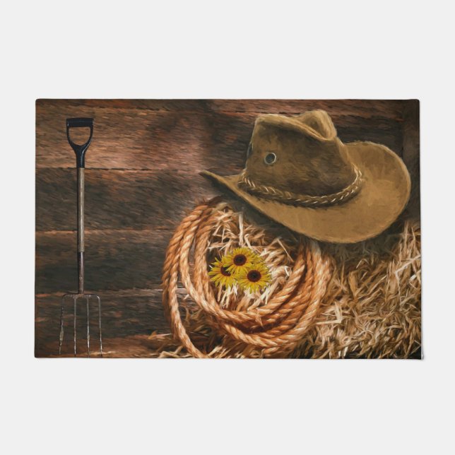 Cowboy Hat Doormat (Front)