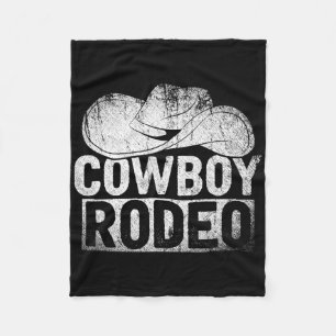 Cowboy Hat Equestrian Gift Horseck Riding Rodeo Co Fleece Blanket