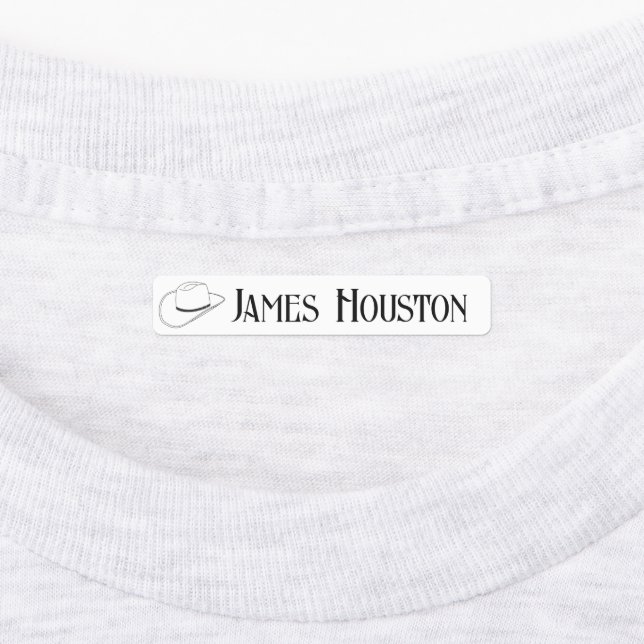 Cowboy Hat for Fabric Crafter or Artist Labels (Affixed)