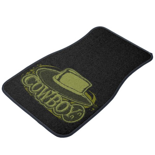 Cowboy Hat Green Car Mat