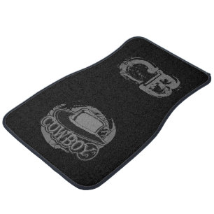 Cowboy Hat! Grey and Black Car Mat