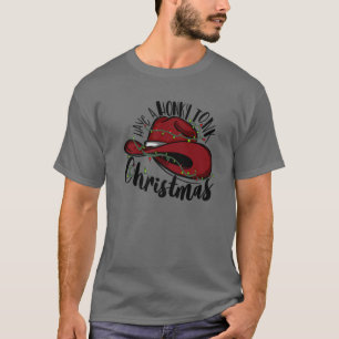 Cowboy Hat Have A Honky Tonk Christmas Western Cow T-Shirt
