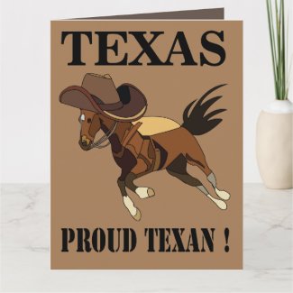 Cowboy Hat Horse Proud Texan Texas Greeting