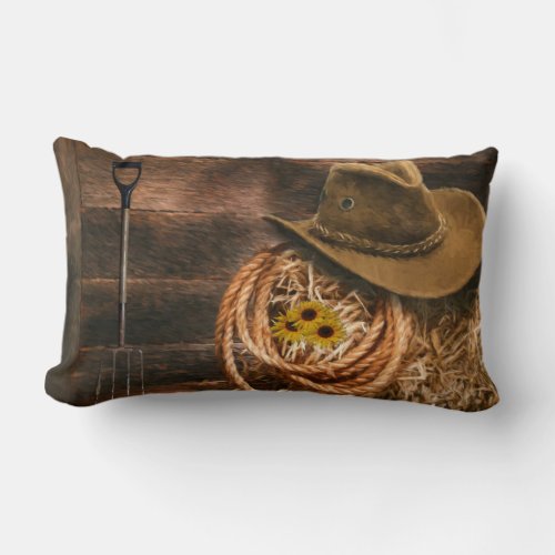 Cowboy Hat Lumbar Pillow