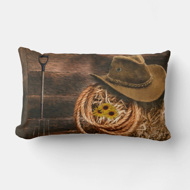 Cowboy Hat Lumbar Pillow (Front)