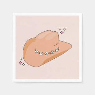 Cowboy Hat Neutral Beige Napkins