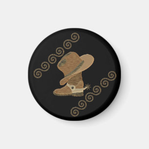 Cowboy Hat on Cowgirl Boots Magnet