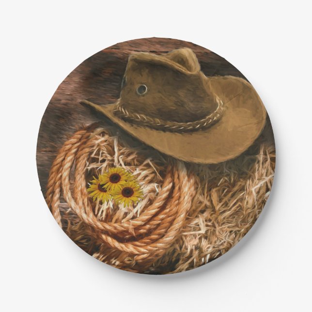 Cowboy Hat Paper Plates (Front)