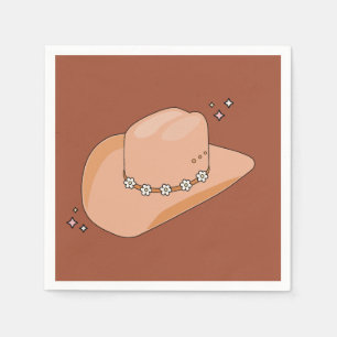 Cowboy Hat Rust Terracotta Napkins