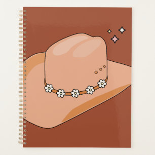 Cowboy Hat Rust Terracotta Planner
