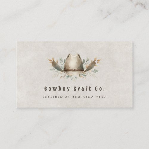 Cowboy hat western business card