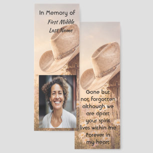 Cowboy Hat Western, Horse Daisy Prayer Keepsake Bookmarks