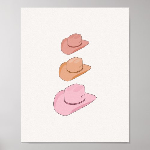 Cowboy Hats Poster