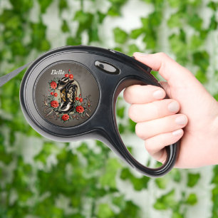 Cowboy hearts: A poem of boots and flowers. Retractable Pet Leash