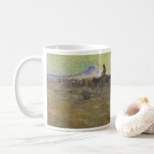 Cowboy Herding Cattle on the Range by Lon Megargee Coffee Mug