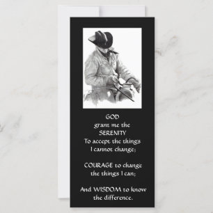COWBOY, HORSE: ART: SERENITY PRAYER