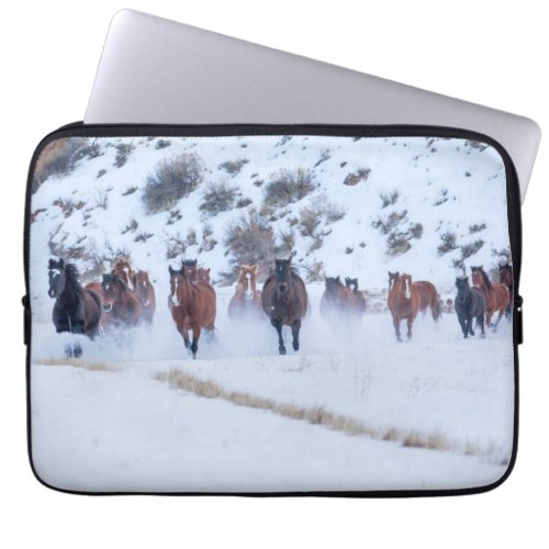 Cowboy Horse Drive  Hideout Ranch Shell Wyoming Laptop Sleeve