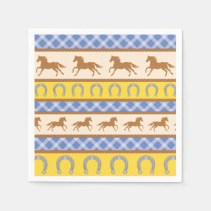 Cowboy Horse Kid's Birthday Party Theme Napkins