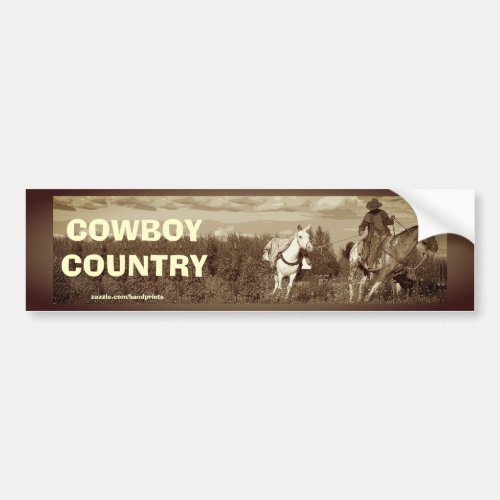 Cowboy Horse  Mule Bumper Sticker