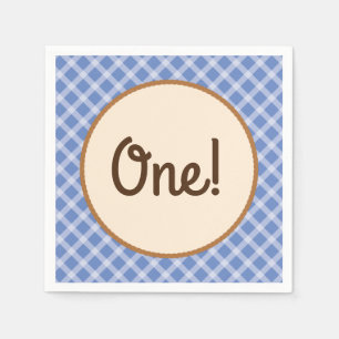 Cowboy Horse Pony Cute 1st Birthday Party Theme Napkins
