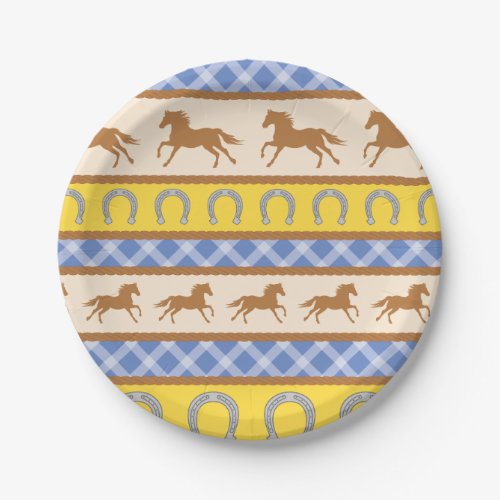 Cowboy Horse Pony Cute 1st Birthday Party Theme Paper Plates