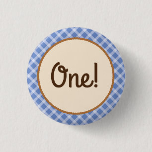 Cowboy Horse Pony Cute Kids Birthday Button