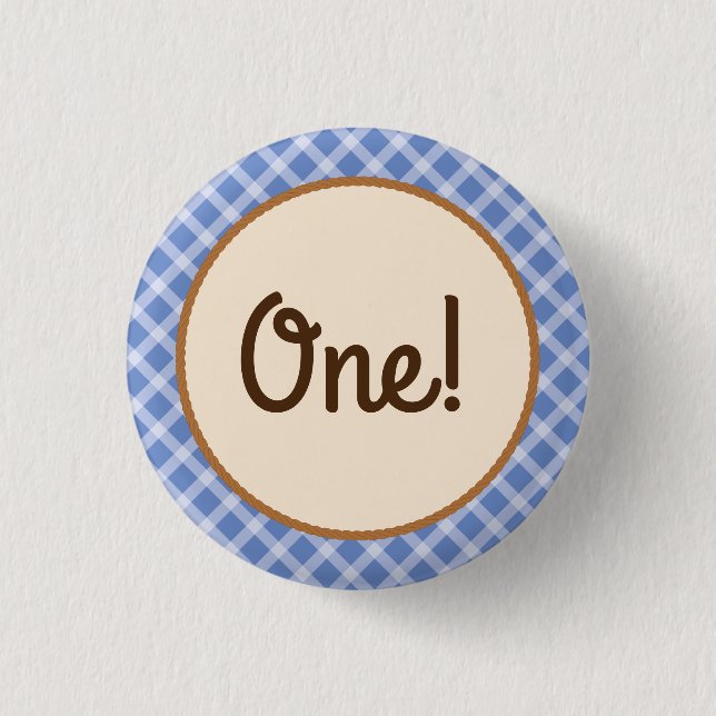 Cowboy Horse Pony Cute Kids Birthday Button (Front)