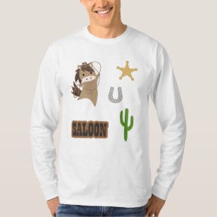 Cowboy Horse Pony Saloon Wester Sticker Set T-Shirt