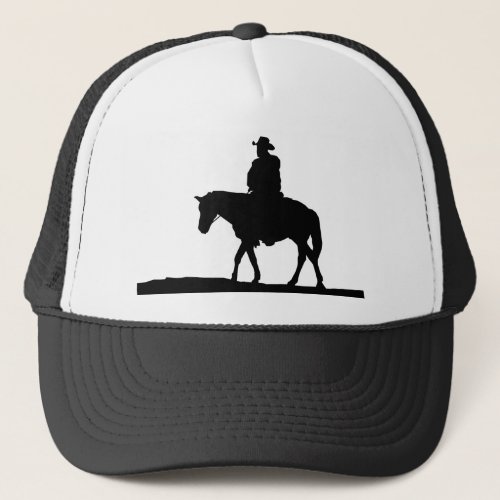 Cowboy Horse Rancher silhouette Trucker Hat