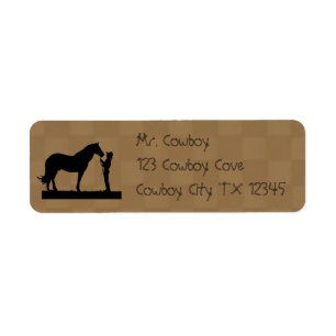 Cowboy Horse Return Address Labels