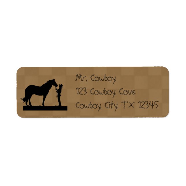 Cowboy Horse Return Address Labels (Front)