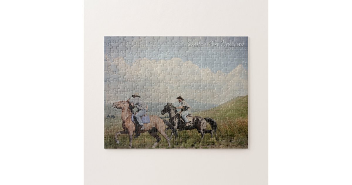Cowboy Horse Riding Jigsaw Puzzle