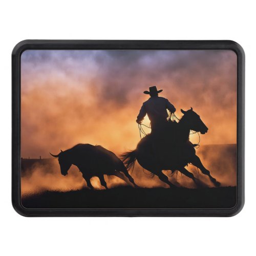 Cowboy Horse Roping Riding Steer Bull Hitch Cover