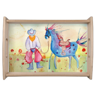 Cowboy & Horse Serving Tray