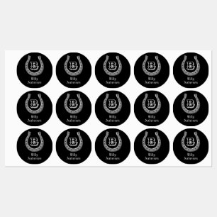 Cowboy Horse Shoe Personalized Monogram Labels