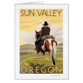 Cowboy & Horse - Sun Valley, Idaho (Front)