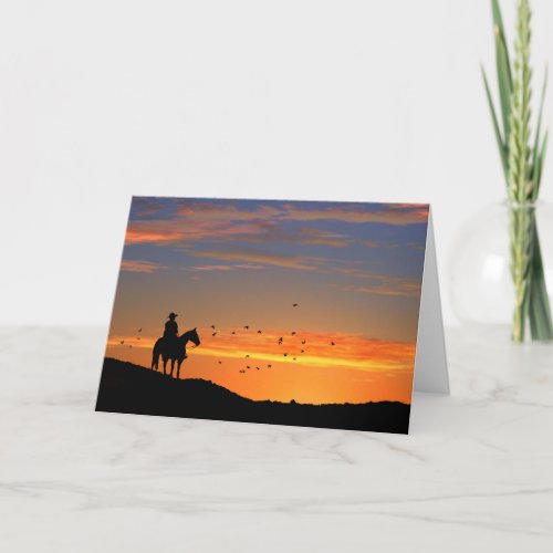 Cowboy Horse Sympathy Card