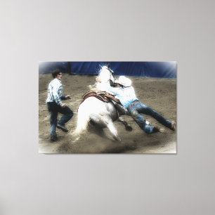 *~* Cowboy Horse Western Rodeo Vintage AR22 Canvas Print