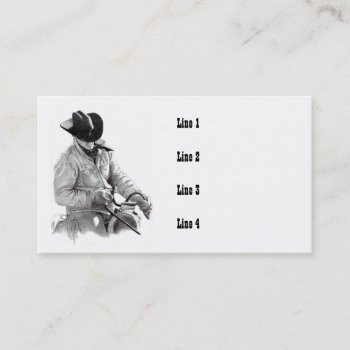 Cowboy/horseback/art Business Cards by joyart at Zazzle