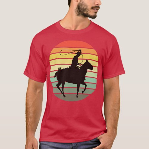 Cowboy Horseman Vintage Sunset Ride T_Shirt