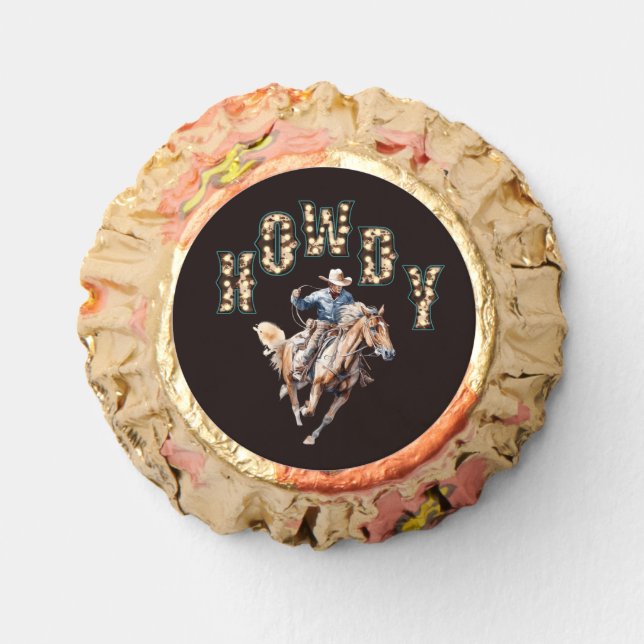 Cowboy howdy western theme party ideas reese's peanut butter cups (Front)