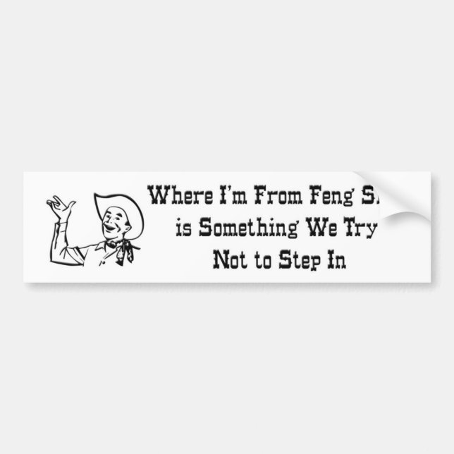 Cowboy Humor Bumper Sticker (Front)