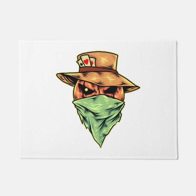 cowboy in halloween doormat (Front)