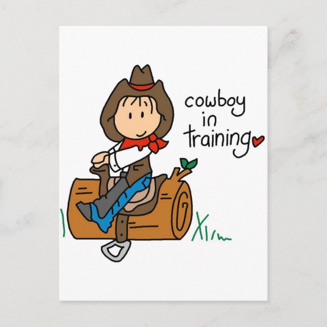 Cowboy in Training Tshirts and Gifts Postcard (Front)