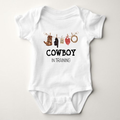 Cowboy in Training Western Country Baby Bodysuit