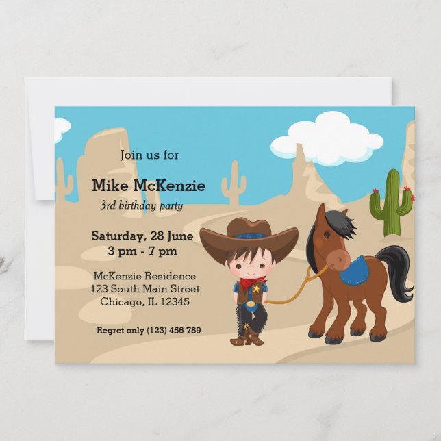 Cowboy Invitation (Front)