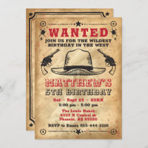 Cowboy invitation, Western Birthday  Invitation