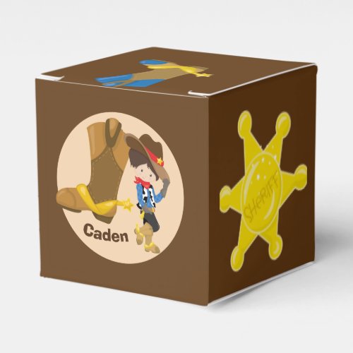 Cowboy Kids Custom Boys Rodeo Birthday Party Favor Boxes