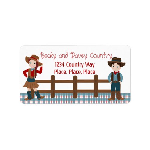 Cowboy Kids Label