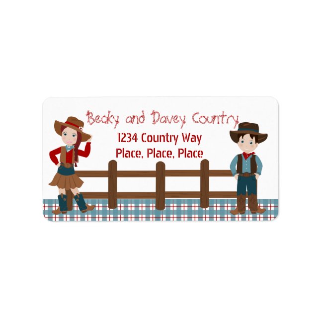 Cowboy Kids Label (Front)